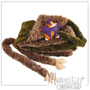 petit plaid pour chat à la valériane avec un grelot, fourrure douce